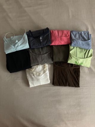 Lote 10 camisetas algodón H&M, lefties, Zara,oysho