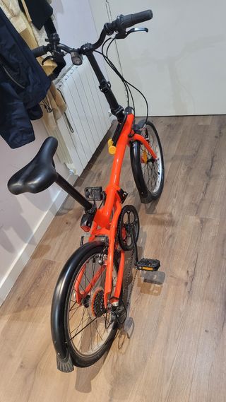 Bicicleta plegable Oxylane naranja
