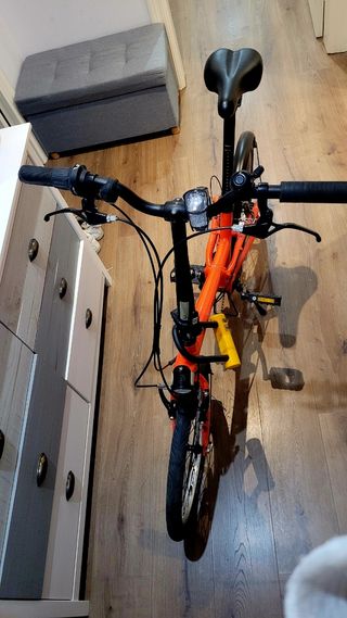 Bicicleta plegable Oxylane naranja