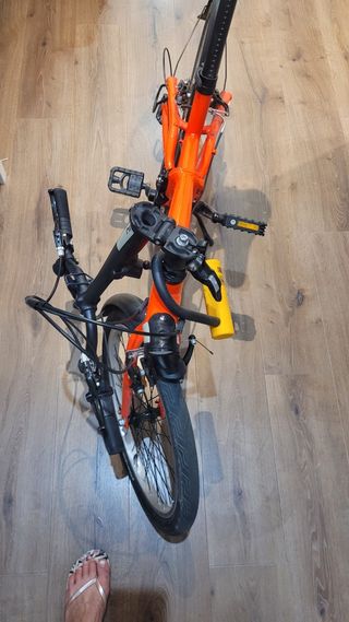 Bicicleta plegable Oxylane naranja