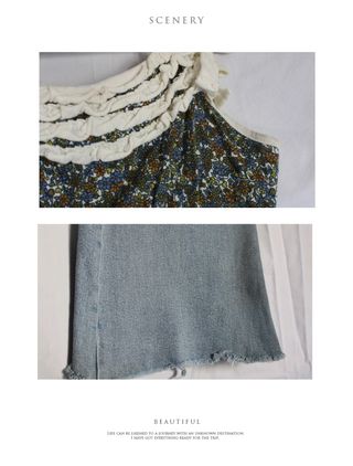 Jeans campana y top flores hippie
