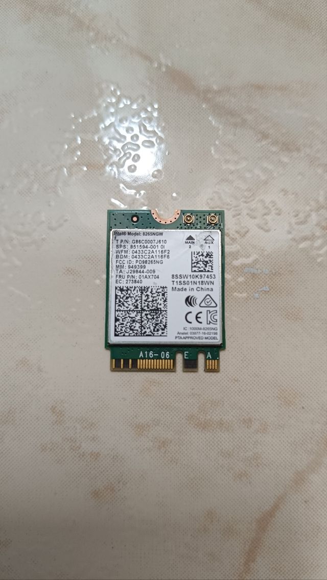 Tarjeta de red Intel 8265NGW