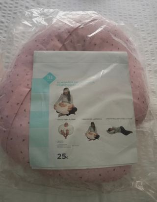 Cojín de lactancia rosa desenfundable