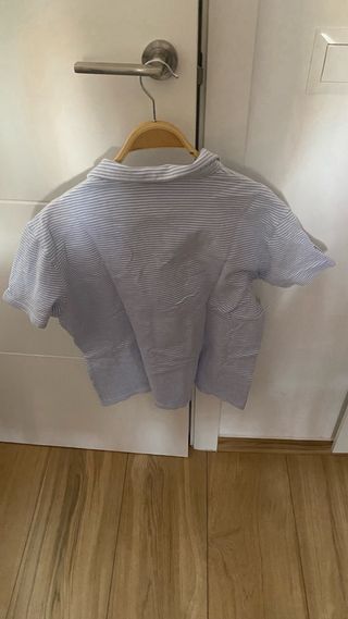 Polo Massimo Dutti Rayas Azul Blanco.