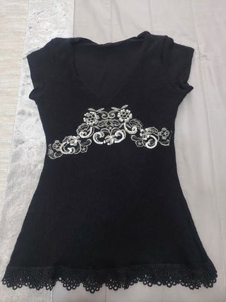 Jersey punto S lentejuelas bordadas