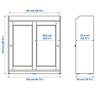Vitrina Ikea Blanca con Puertas Correderas
