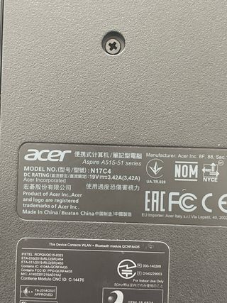 Portátil Acer i5 8GB RAM 15 Gris MODELO: A515-51