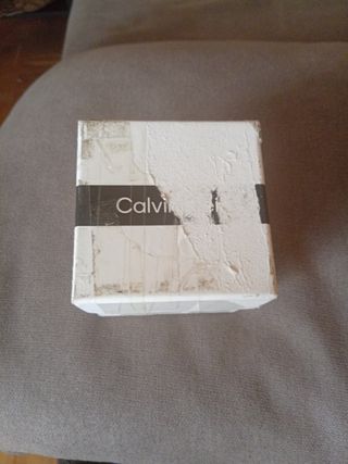 Calvin Klein Reloj Correa Piel Negro y Plata