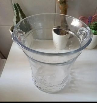 Nuevo.Jarrón/Cubitera de cristal