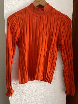 Jersey fino naranja Stradivarius