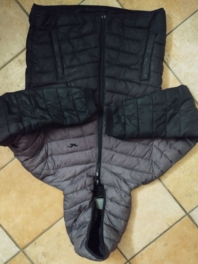 Piumino uomo/ragazzo nero e grigio