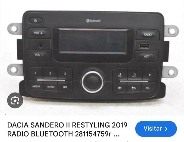 RadioCD Dacia Sandero II Bluetooth USB  CON CODIGO