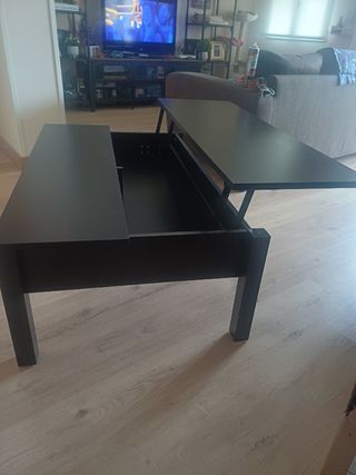 Mesa de centro elevable negra