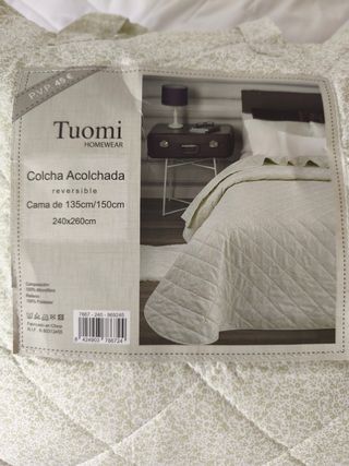 Colcha Acolchada Reversible 135/150cm
