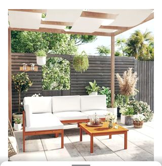 CHOLLO!!!Conjunto Muebles Jardín (4 módulos+ mesa)