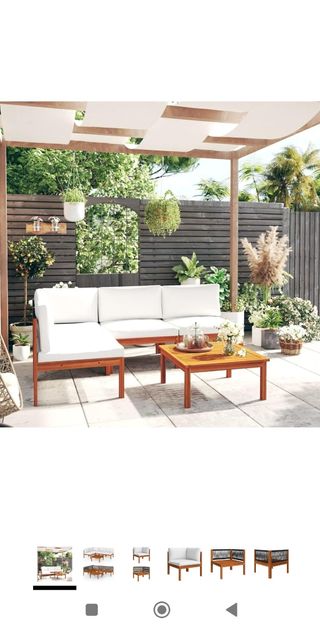 CHOLLO!!!Conjunto Muebles Jardín (4 módulos+ mesa)