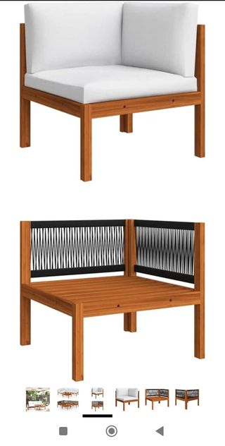 CHOLLO!!!Conjunto Muebles Jardín (4 módulos+ mesa)