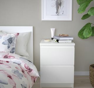 Comodino MALM Ikea bianco