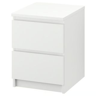 Comodino MALM Ikea bianco