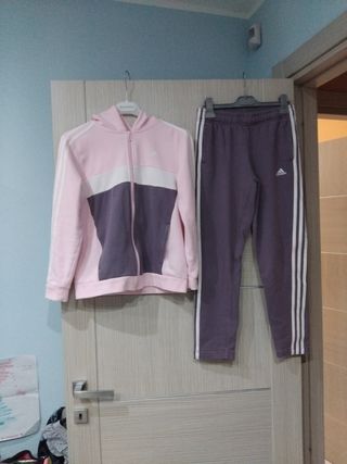 Tuta Adidas bambina rosa e viola11/12 anni