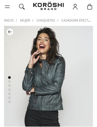 Cazadora Biker mujer Koroshi Talla XL