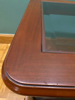 Mesa de centro madera y cristal
