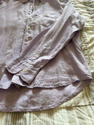 Camicia 100% lino lilla Alea