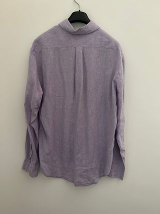 Camicia 100% lino lilla Alea