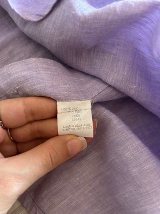Camicia 100% lino lilla Alea