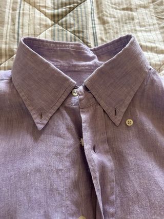 Camicia 100% lino lilla Alea