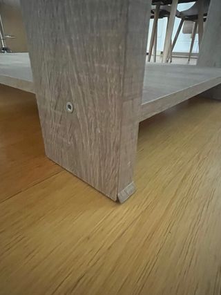 Mesa de centro elevable madera y cristal