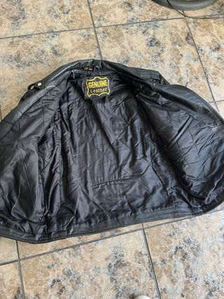 Cazadora Biker Cuero Vintage