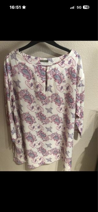 Camisa estampada talla grande 