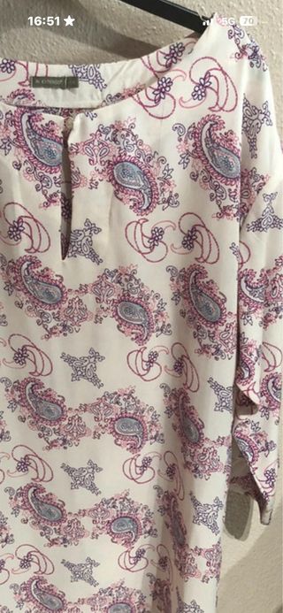 Camisa estampada talla grande 