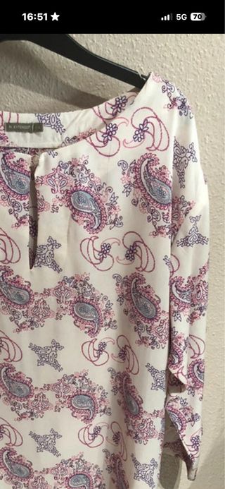 Camisa estampada talla grande 