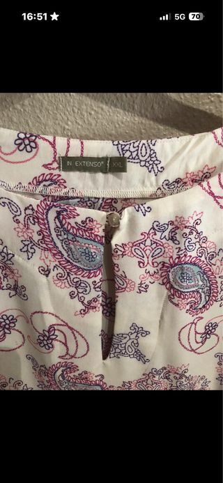 Camisa estampada talla grande 