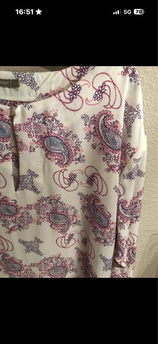 Camisa estampada talla grande 