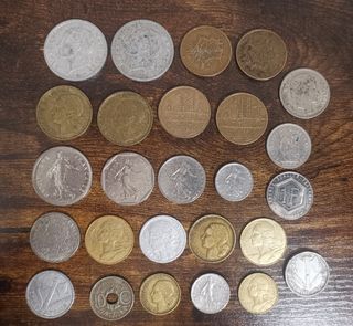 Lote de monedas antiguas francesas