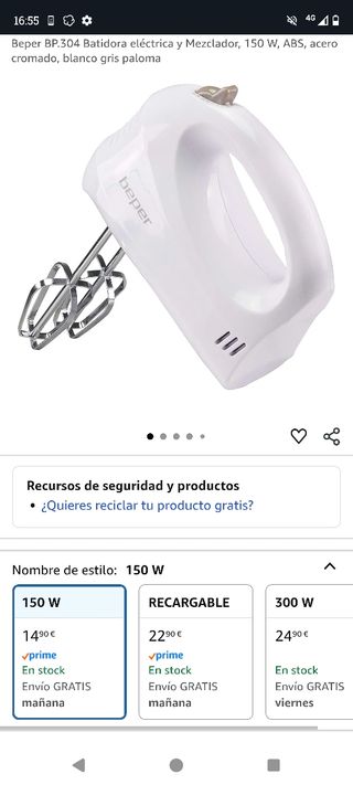 Batidora eléctrica Beper BP.304 150W