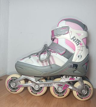 Patines en línea Oxelo y protecciones Oxelo. 
