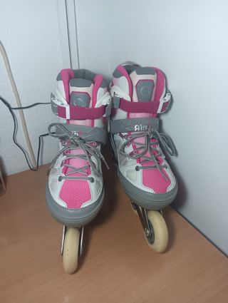 Patines en línea Oxelo y protecciones Oxelo. 