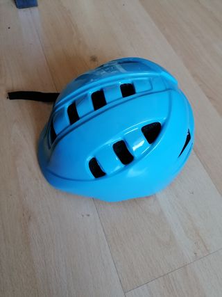 Casco protector niño bicicleta azul