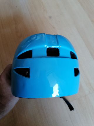 Casco protector niño bicicleta azul
