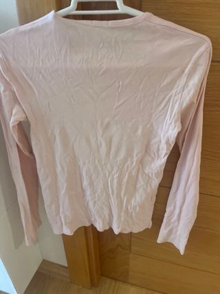 United Colors of Benetton Camiseta Rosa Manga Larg