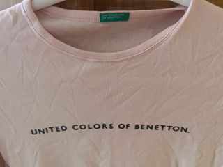 United Colors of Benetton Camiseta Rosa Manga Larg