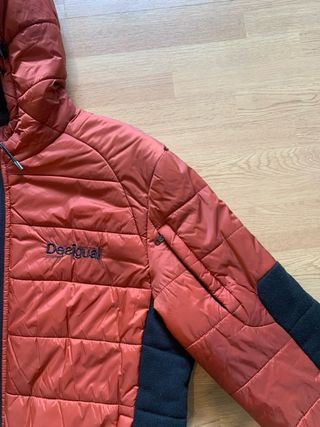 Abrigo Plumas Desigual Rojo