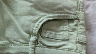 Calças verdes água