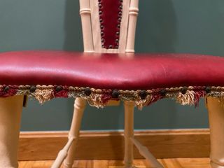 Silla clásica terciopelo azul y madera