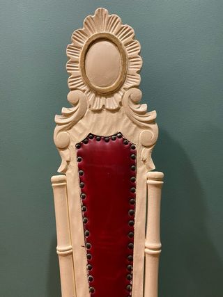 Silla clásica terciopelo azul y madera