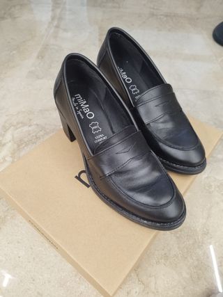 Mimao Zapatos de Piel Negros Talla 37